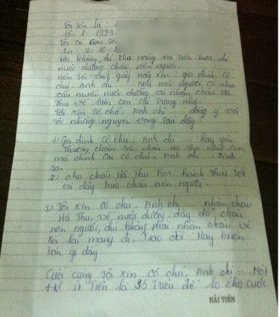 Cô gái trẻ mang con 18 tháng tới nhà trẻ để “bán“?