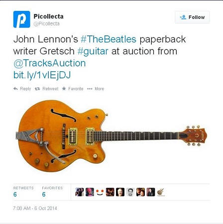 Bán đấu giá cây guitar huyền thoại của John Lennon