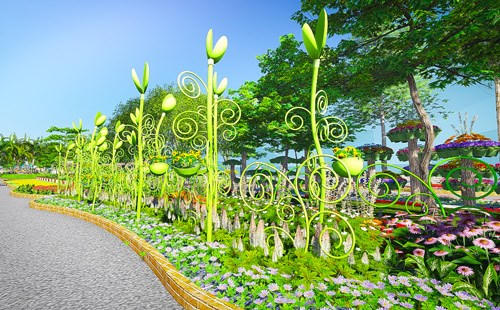 Gặp lại quê nhà trên đường hoa Tết Ất Mùi 2015