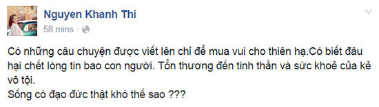 Khánh Thi bức xúc về tin đồn “yêu thiếu gia kém 12 tuổi“