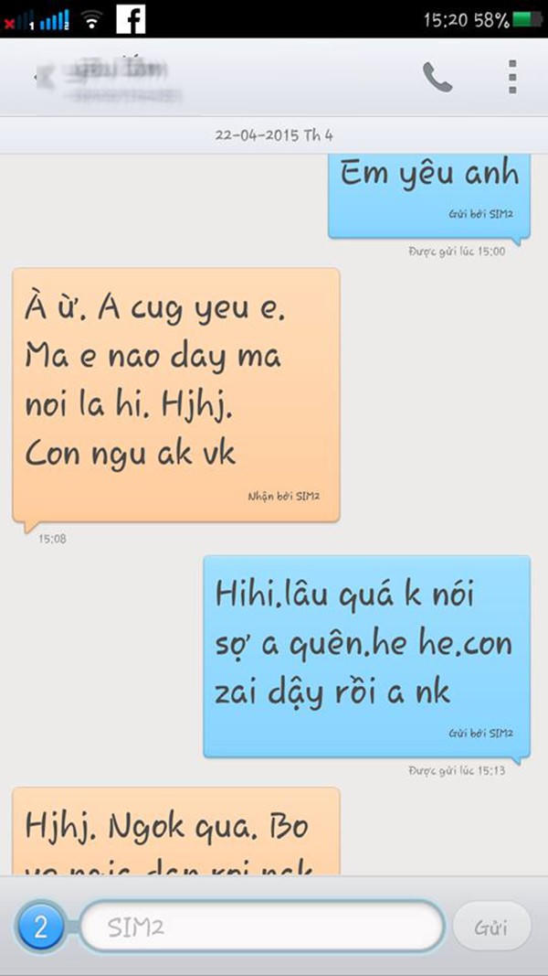 Cười “té ghế” với màn thử chồng bằng tin nhắn “Em yêu anh“