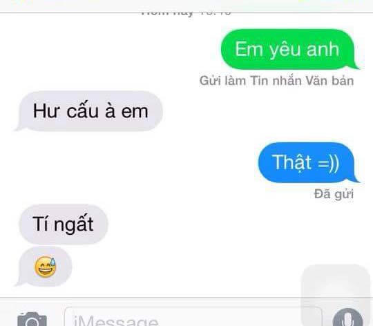 Cười “té ghế” với màn thử chồng bằng tin nhắn “Em yêu anh“