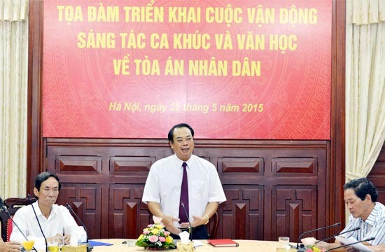 Triển khai cuộc vận động sáng tác ca khúc và văn học về TAND