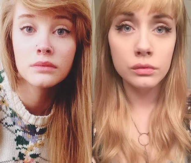 Hai cô gái xa lạ giống nhau như đúc