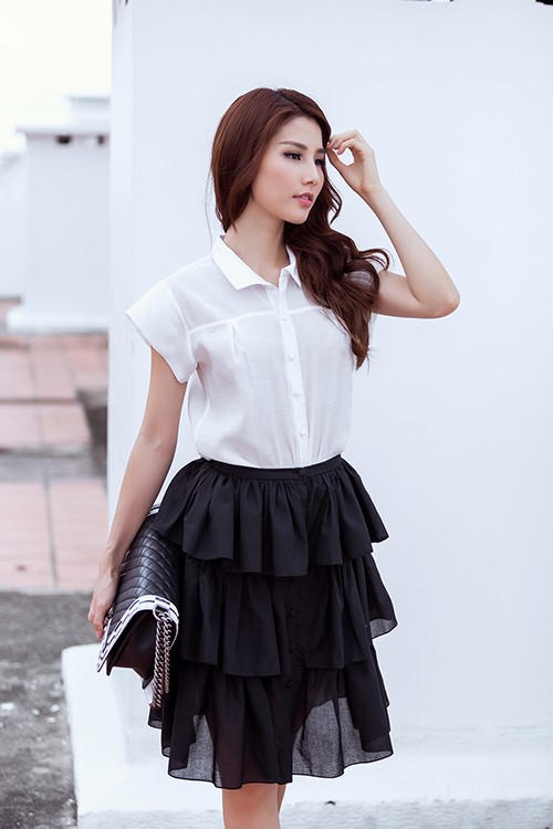 Váy xếp tầng cổ điển được săn đón