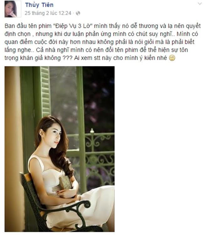 Nghe lời Công Vinh, Thủy Tiên đổi tên phim nhạy cảm