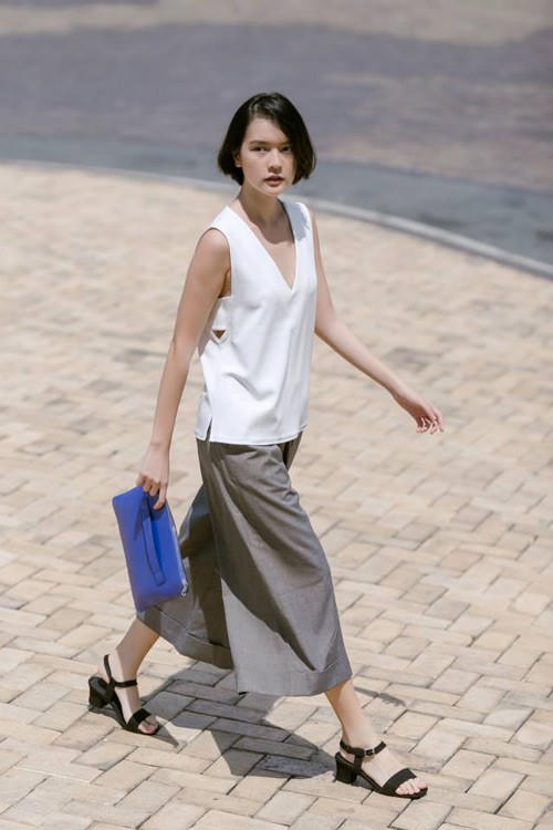 Quần culottes kết hợp với kiểu giày nào?