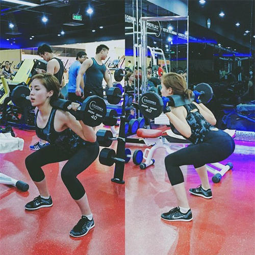 Squat - Bài tập tăng vòng 3 'hot' của mỹ nhân Việt