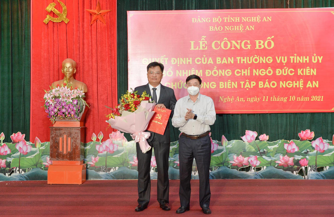 Bổ nhiệm Tổng Biên tập báo Nghệ An