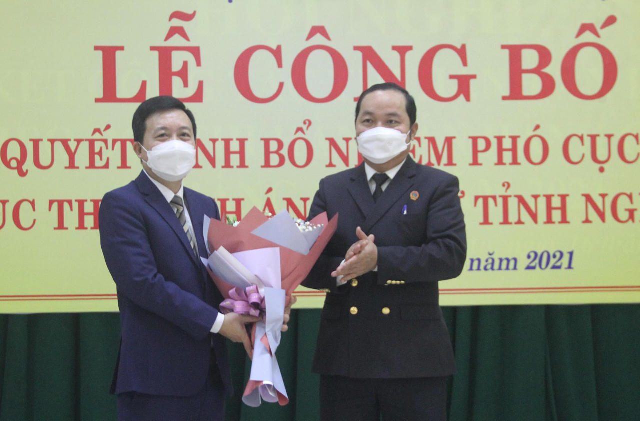 Bổ nhiệm Phó cục trưởng Cục Thi hành án dân sự tỉnh Nghệ An