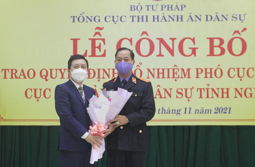 Bổ nhiệm Phó cục trưởng Cục Thi hành án dân sự tỉnh Nghệ An