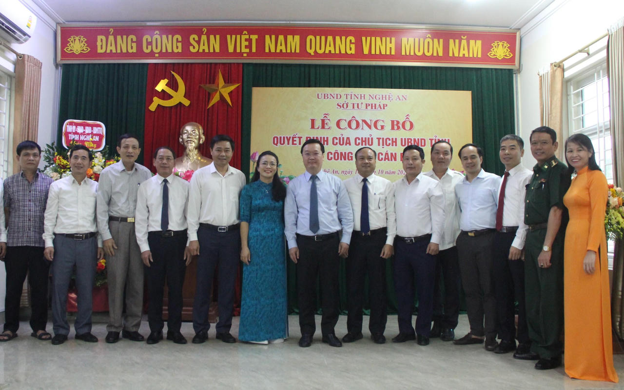 Bổ nhiệm Giám đốc Sở Tư pháp Nghệ An