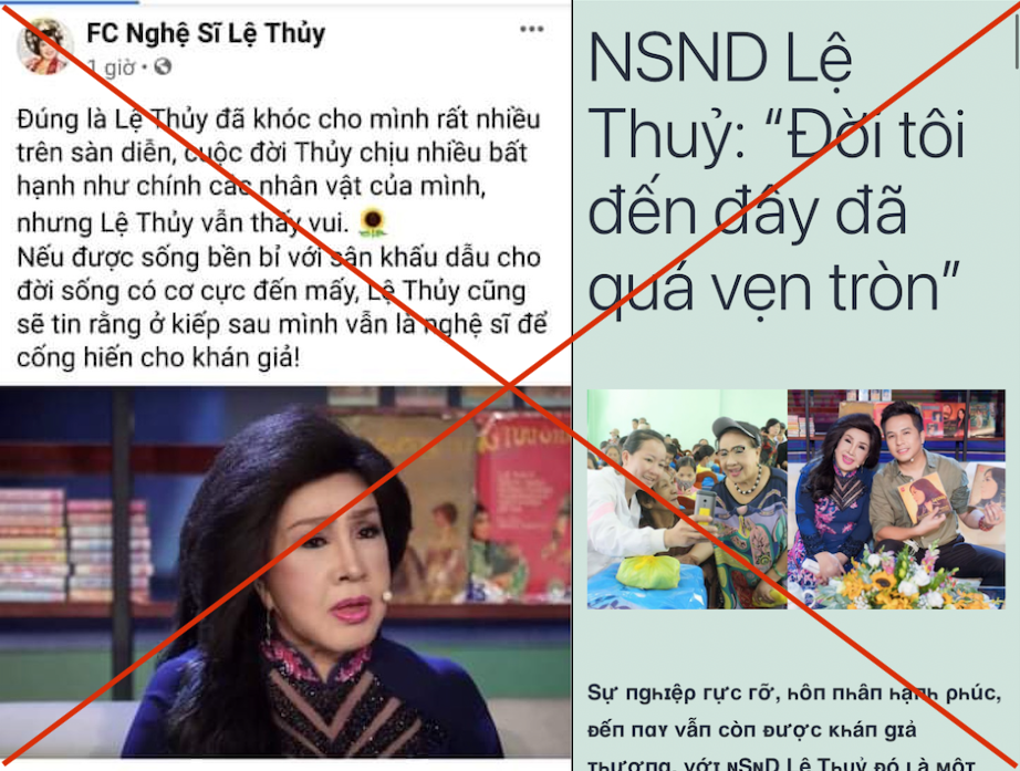 Nhiều lần bị mạo danh, nghệ sĩ Lệ Thủy đã chính thức lập Fanpage mới