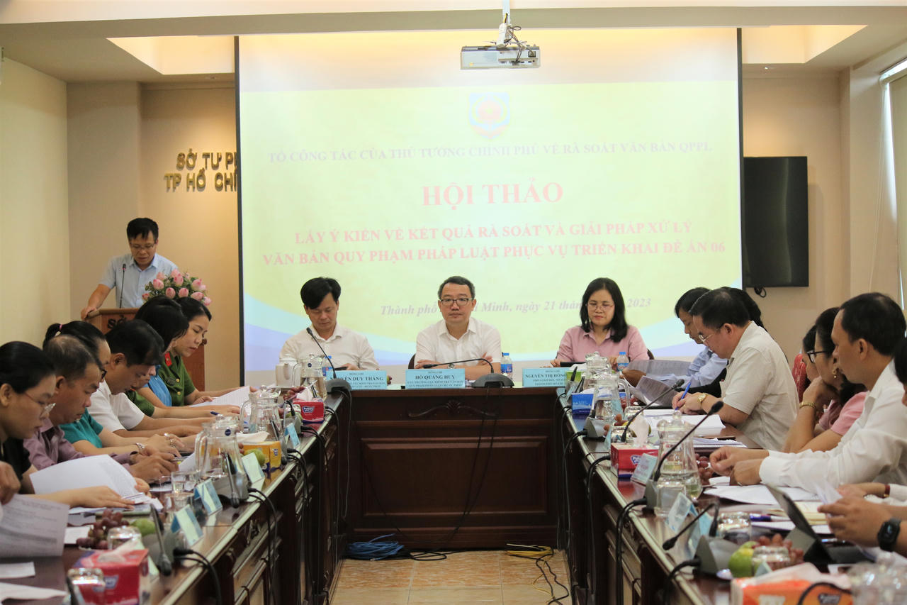 Bộ Tư pháp Hội thảo lấy ý kiến kết quả rà soát văn bản phục vụ triển khai Đề án 06