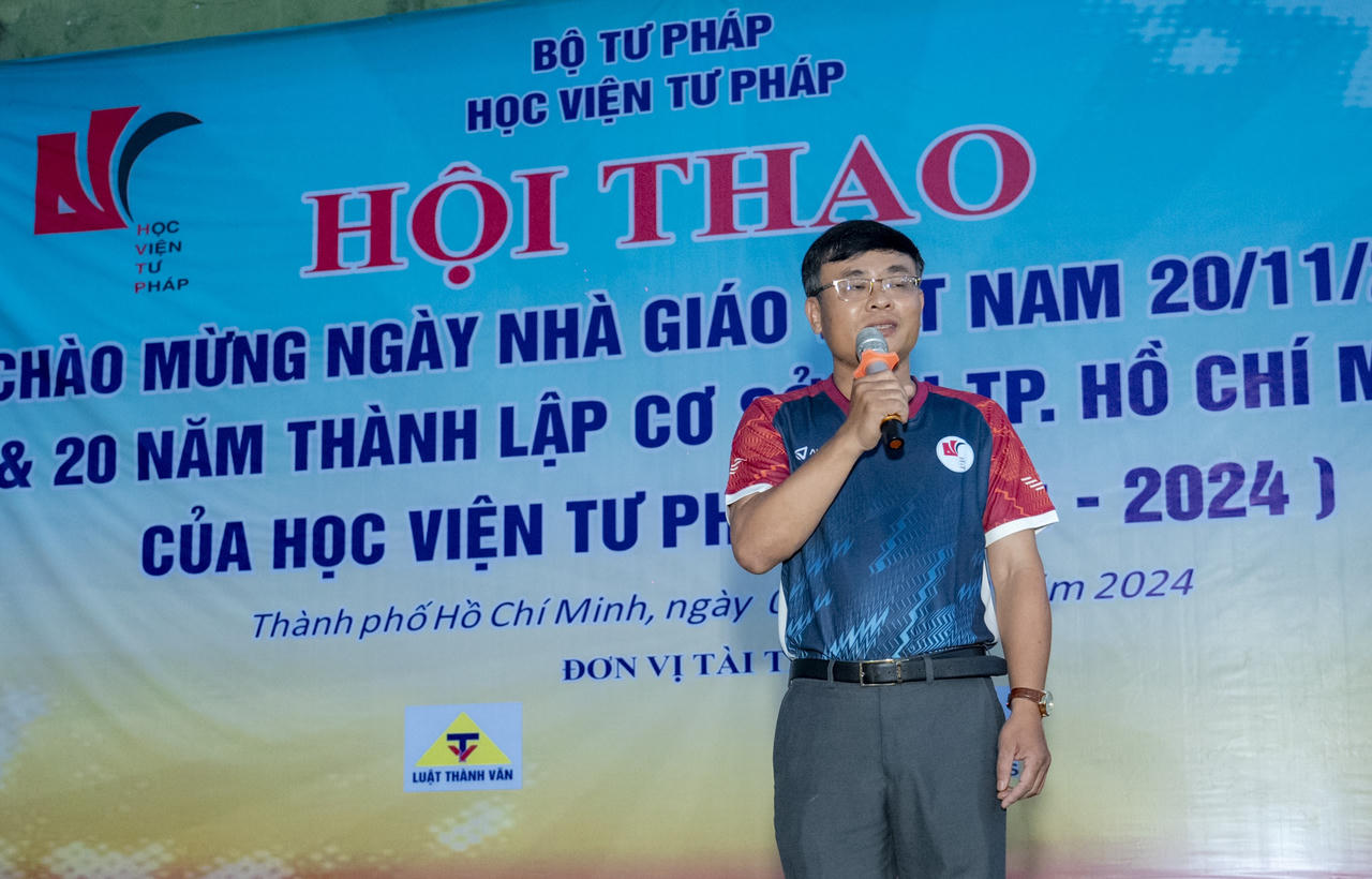 Khai mạc Hội thao Học viện Tư pháp năm 2024 tại TP Hồ Chí Minh 