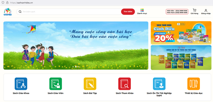 Chính thức ra mắt trang thương mại điện tử sách giáo khoa Cánh Diều với nhiều ưu đãi hấp dẫn