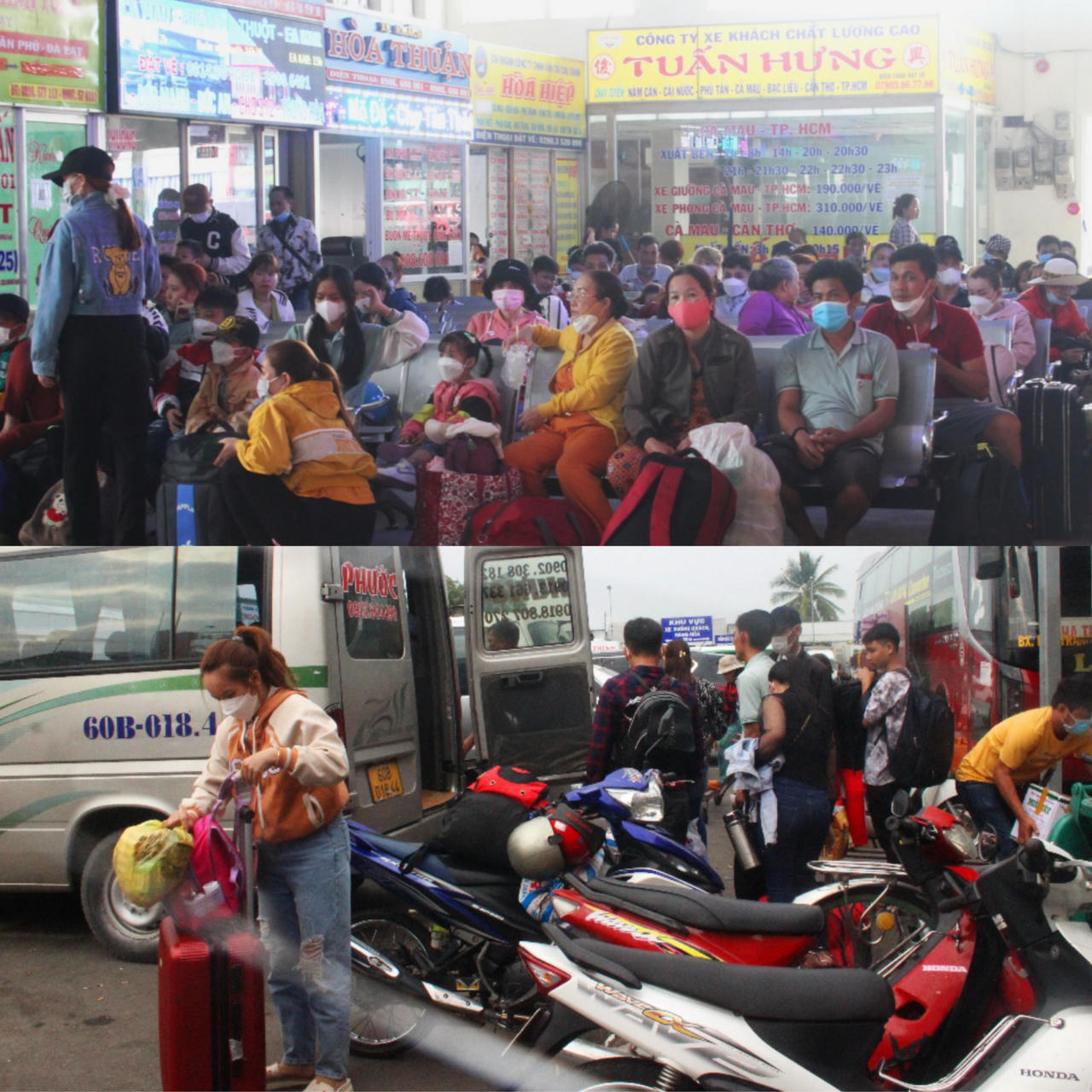 Ngày cao điểm, hơn 6.000 lượt người/ngày từ Cà Mau đến các tỉnh/thành