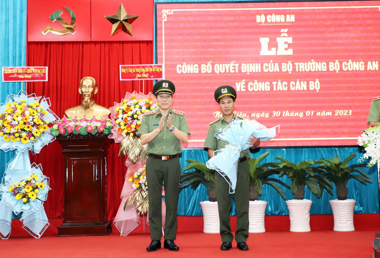 Phó Giám đốc Công an tỉnh Cà Mau giữ chức vụ Giám đốc Công an tỉnh Bạc Liêu