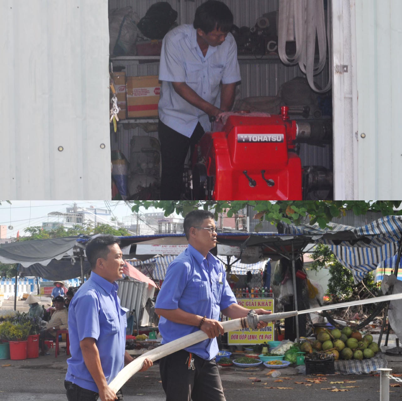 Tăng cường phòng cháy chữa cháy tại các điểm chợ ở Cà Mau