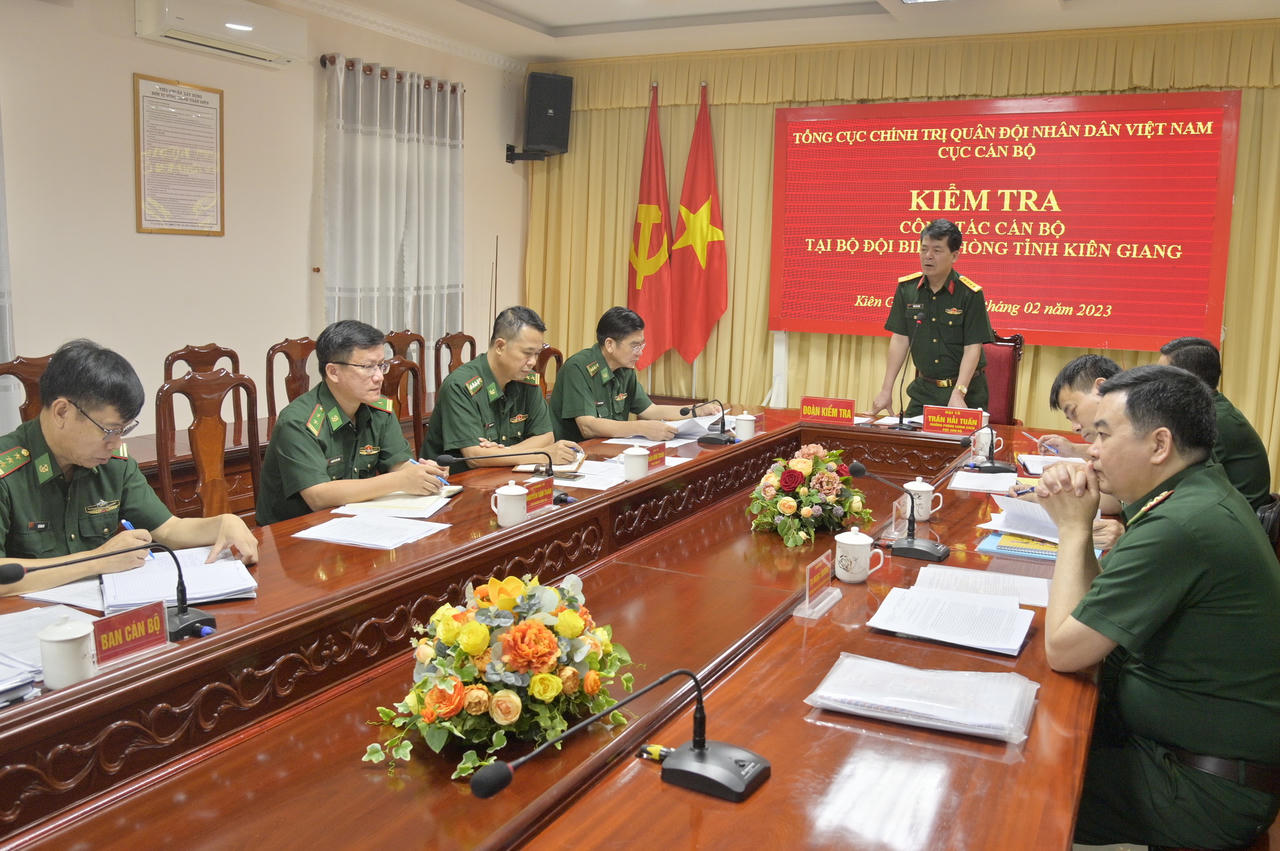 Tổng Cục chính trị QĐND Việt Nam kiểm tra công tác cán bộ tại Kiên Giang