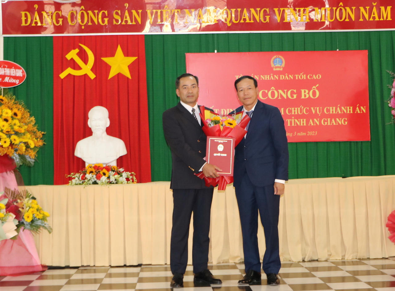 Bổ nhiệm ông Đỗ Thế Bình giữ chức Chánh án TAND tỉnh An Giang