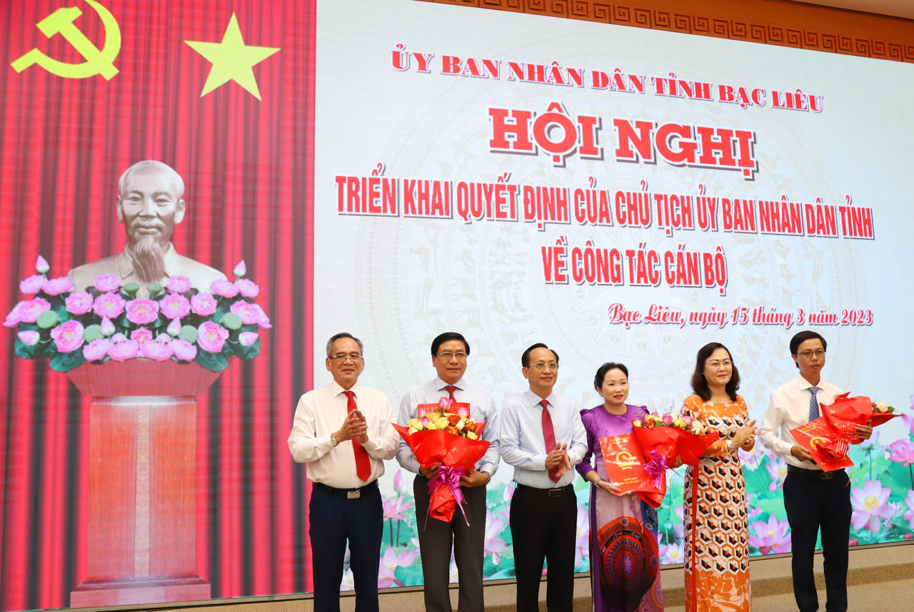 Bạc Liêu: Bổ nhiệm 4 Giám đốc Sở và Bí thư Huyện ủy Vĩnh Lợi