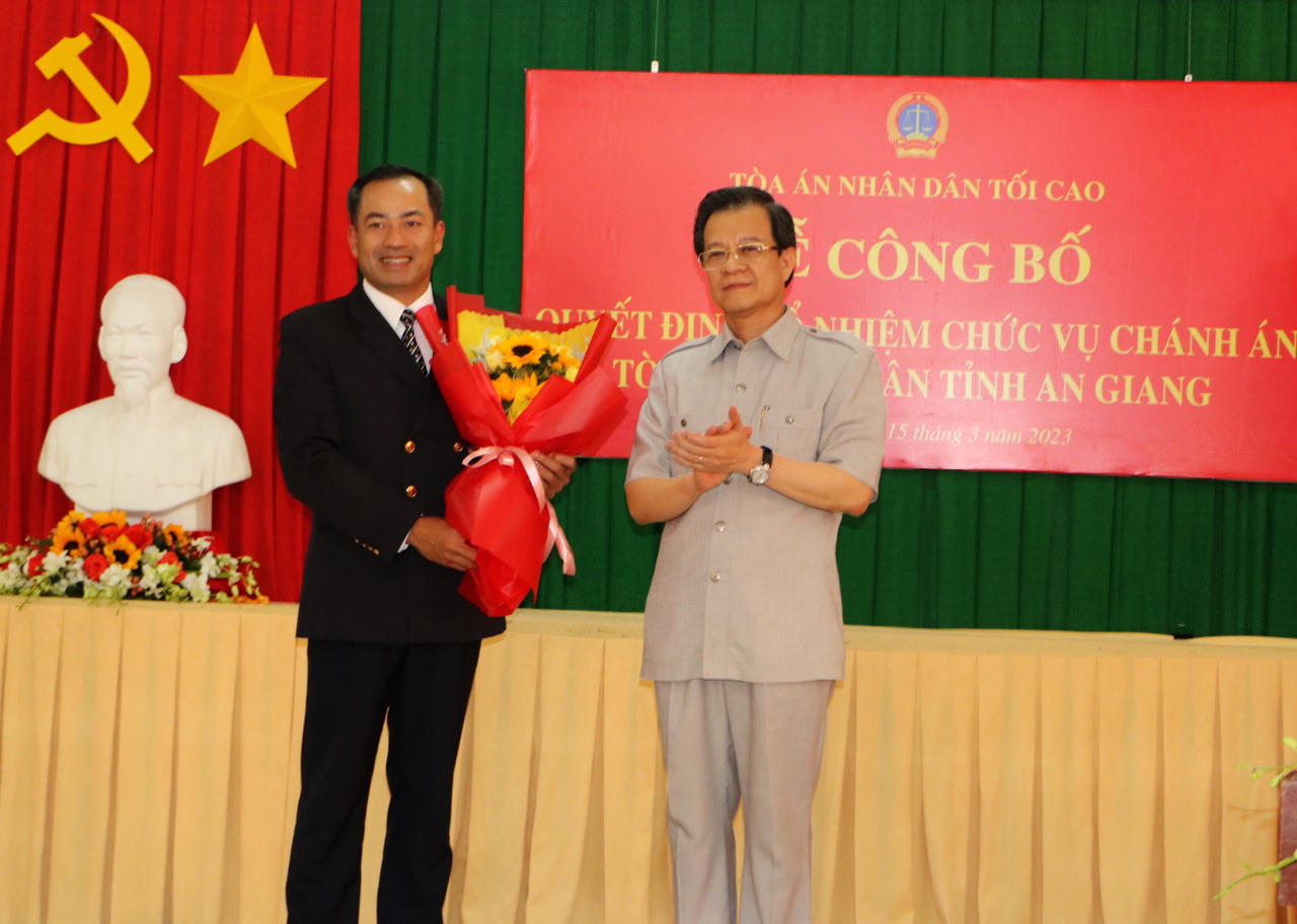 Bổ nhiệm ông Đỗ Thế Bình giữ chức Chánh án TAND tỉnh An Giang