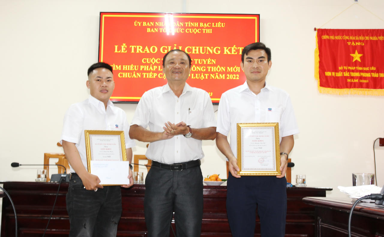 Trao giải chung kết Cuộc thi trực tuyến “Tìm hiểu pháp luật về nông thôn mới và chuẩn tiếp cận pháp luật” 