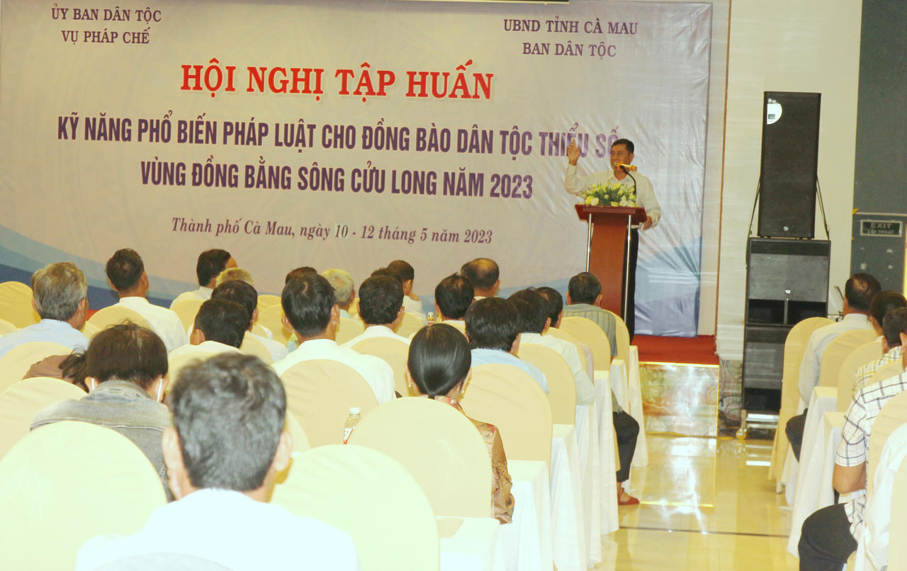 Tập huấn kỹ năng phổ biến, giáo dục pháp luật cho đồng bào dân tộc thiểu số vùng ĐBSCL