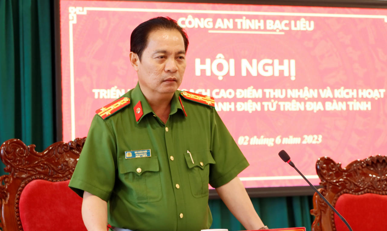 Triển khai cao điểm thu nhận, kích hoạt tài khoản định danh điện tử tại Bạc Liêu