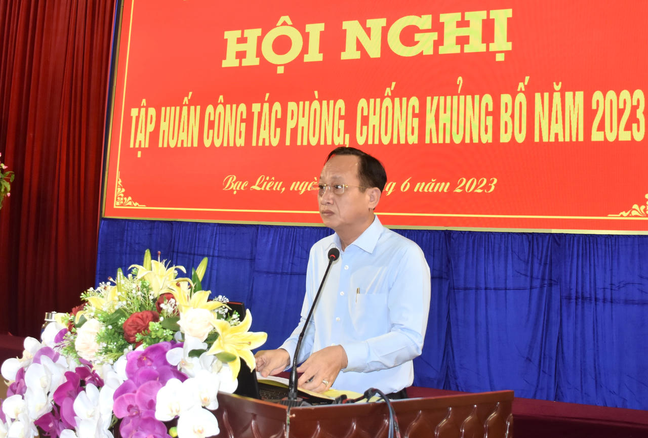 Hơn 400 đại biểu ở Bạc Liêu tập huấn công tác phòng, chống khủng bố