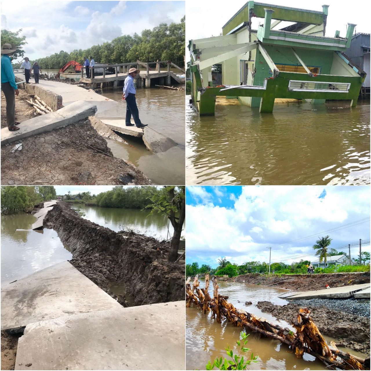 Nguy cơ cao sạt lở bờ sông, bờ biển Cà Mau