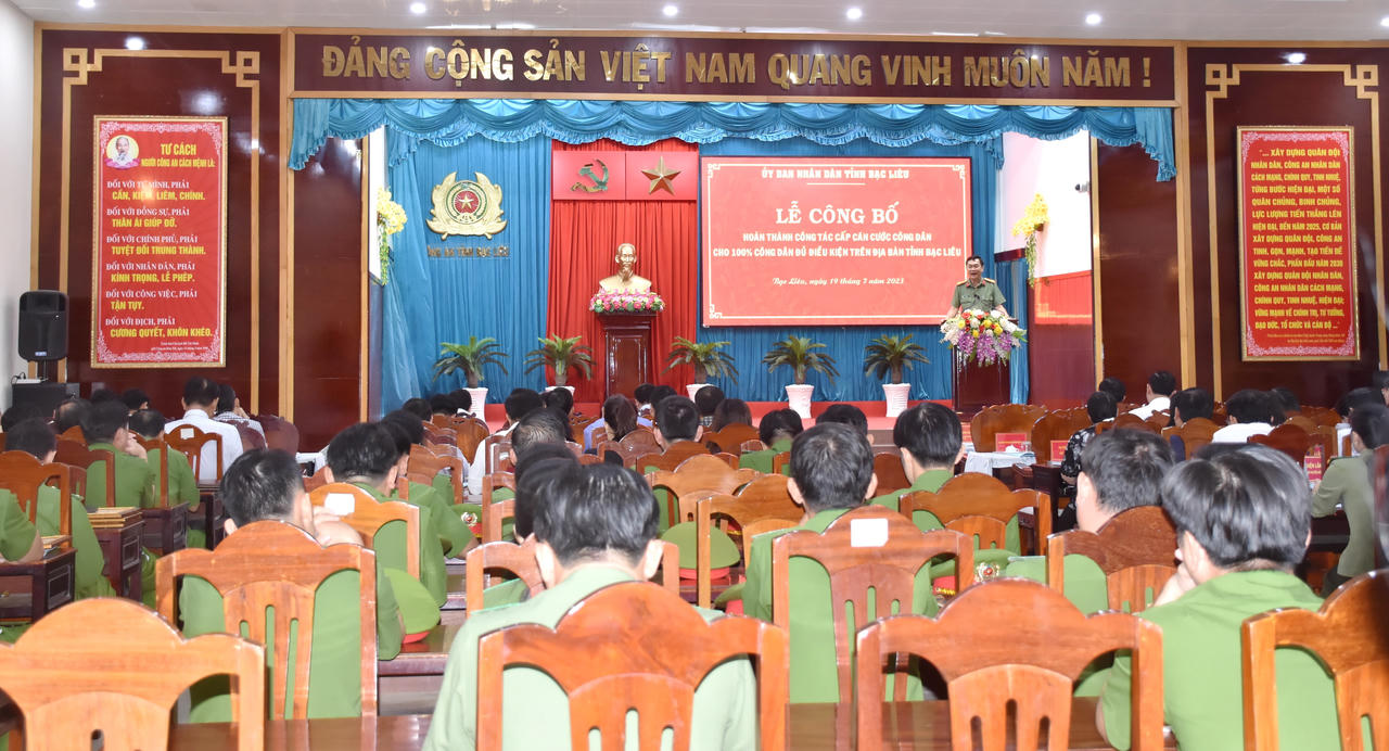 Bạc Liêu công bố hoàn thành 100% chỉ tiêu cấp Căn cước công dân