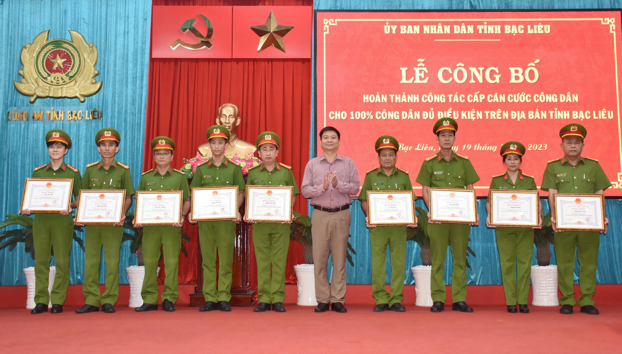 Bạc Liêu công bố hoàn thành 100% chỉ tiêu cấp Căn cước công dân