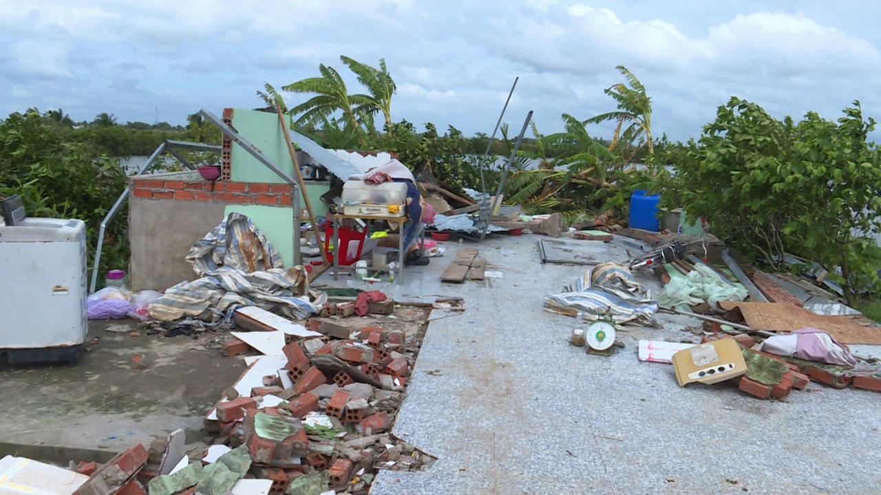 Thiệt hại gần 9,5 tỷ đồng do bão số 2 gây ra ở Cà Mau