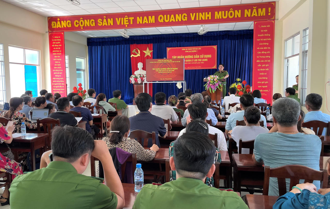 Bạc Liêu triển khai phần mềm ASM trong quản lý lưu trú