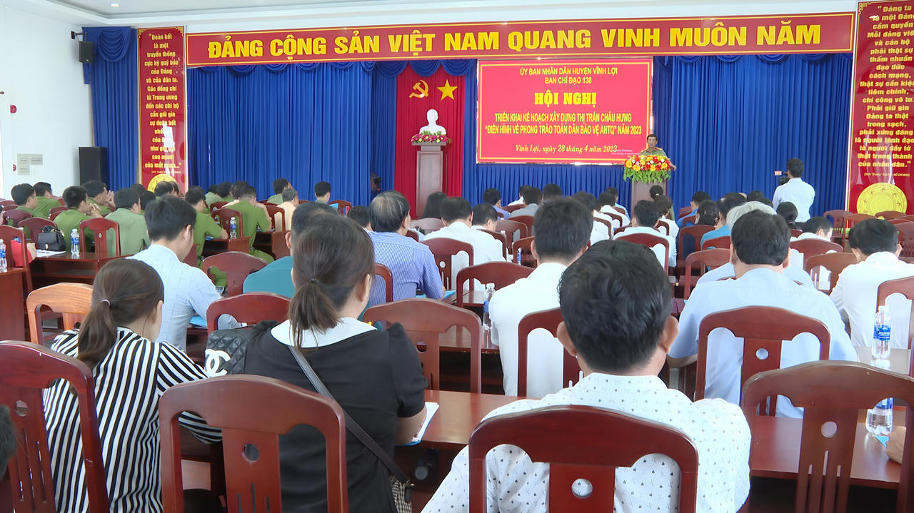 Xây dựng thị trấn Châu Hưng thành điển hình về bảo vệ an ninh Tổ quốc tại cửa ngõ Bạc Liêu