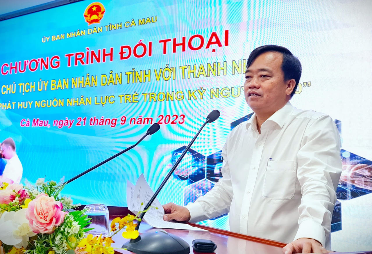 Lãnh đạo Cà Mau đối thoại với thanh niên để phát huy nguồn nhân lực trẻ trong kỷ nguyên 4.0 