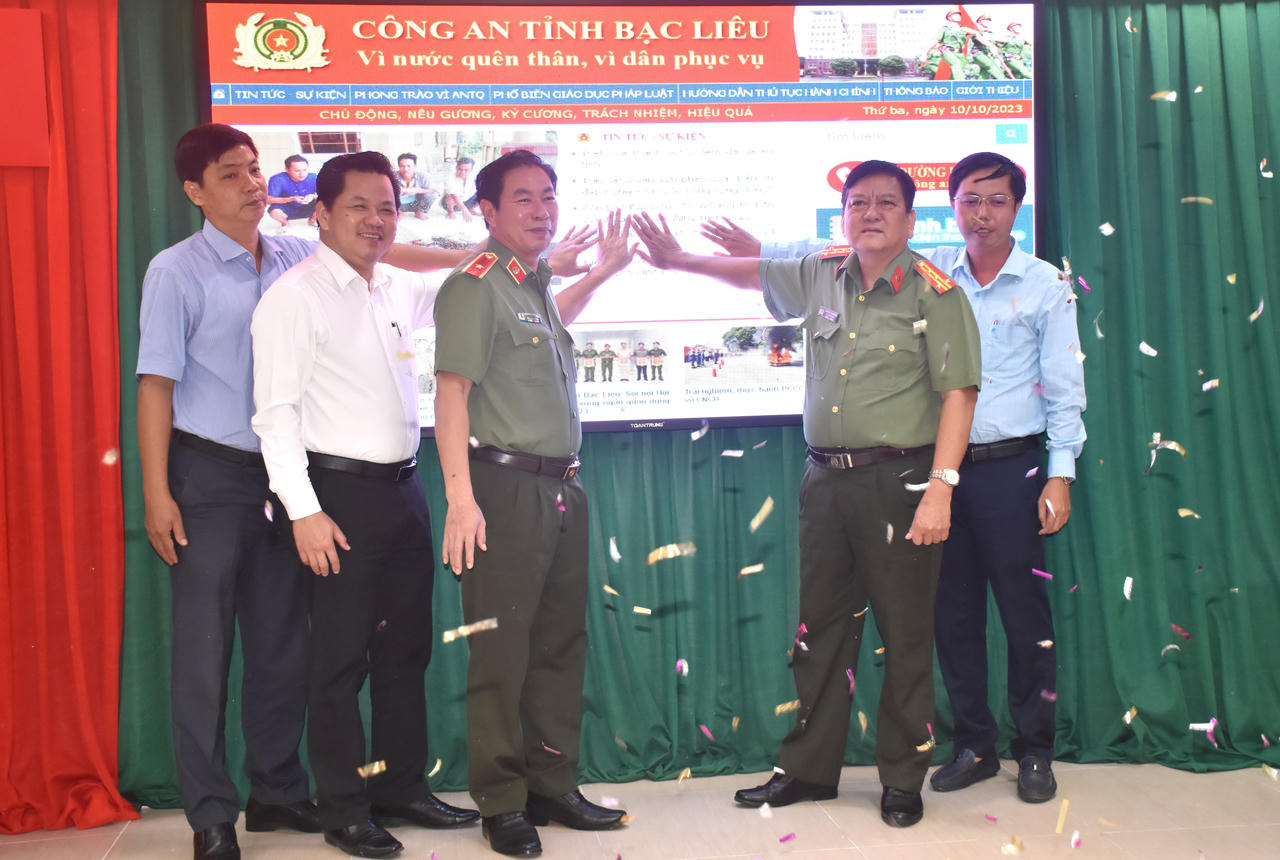 Ra mắt giao diện mới của Trang Thông tin điện tử Công an tỉnh Bạc Liêu