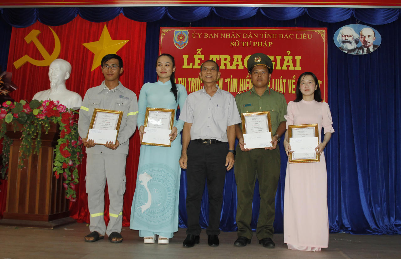 Bạc Liêu: Trao giải Cuộc thi trực tuyến tìm hiểu pháp luật về Hộ tịch