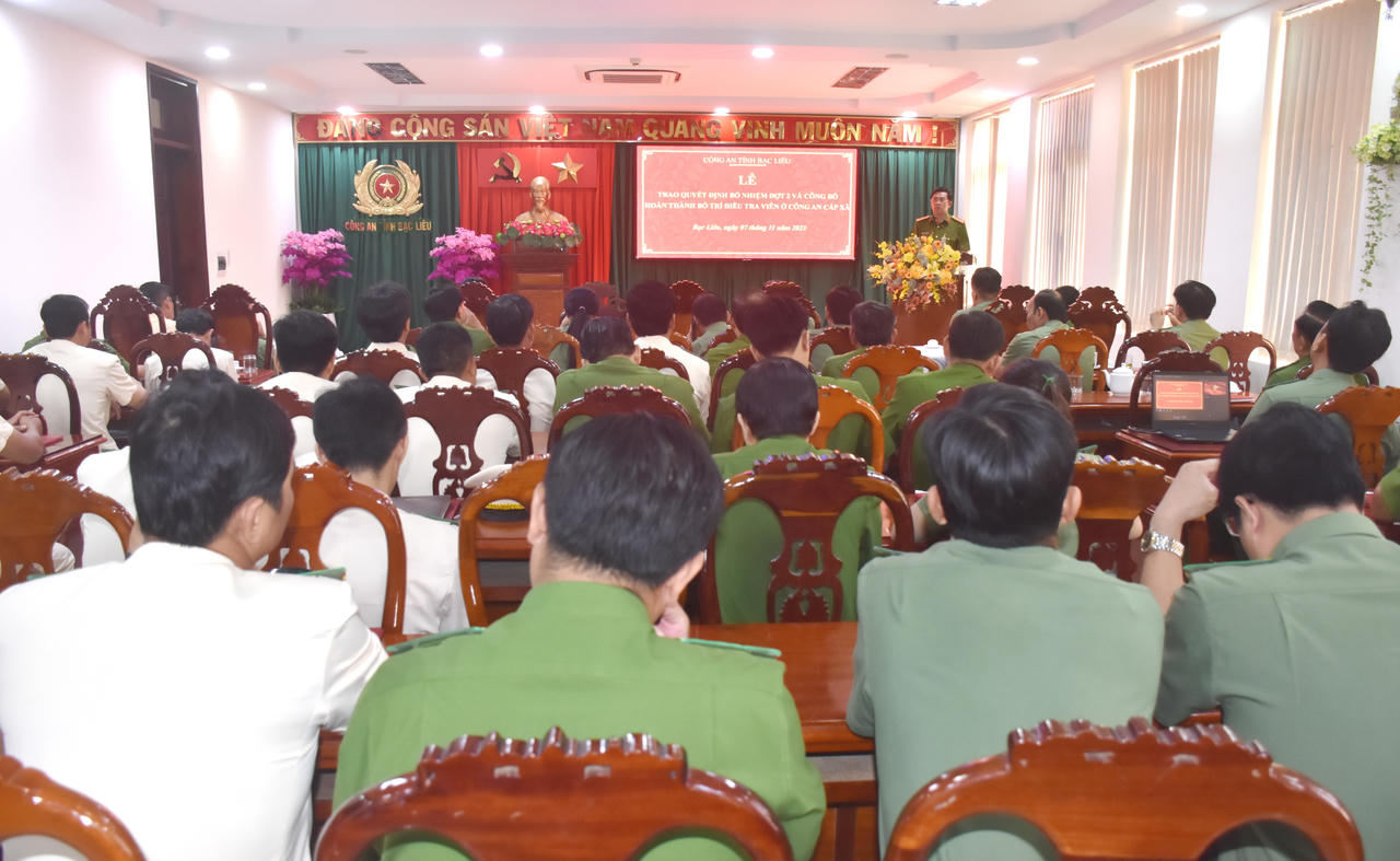 Công an tỉnh Bạc Liêu hoàn thành bố trí Điều tra viên ở Công an cấp xã