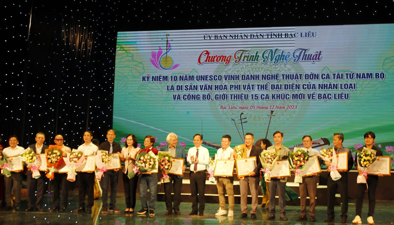 Bạc Liêu: Kỷ niệm 10 năm UNESCO vinh danh Nghệ thuật Đờn ca tài tử Nam Bộ là Di sản văn hoá phi vật thể