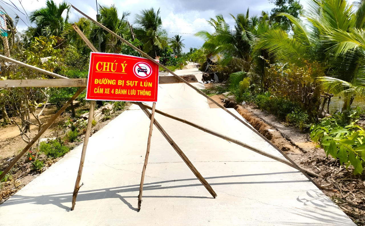 Sạt lở, sụt lún nghiêm trọng vùng ngọt hóa Cà Mau