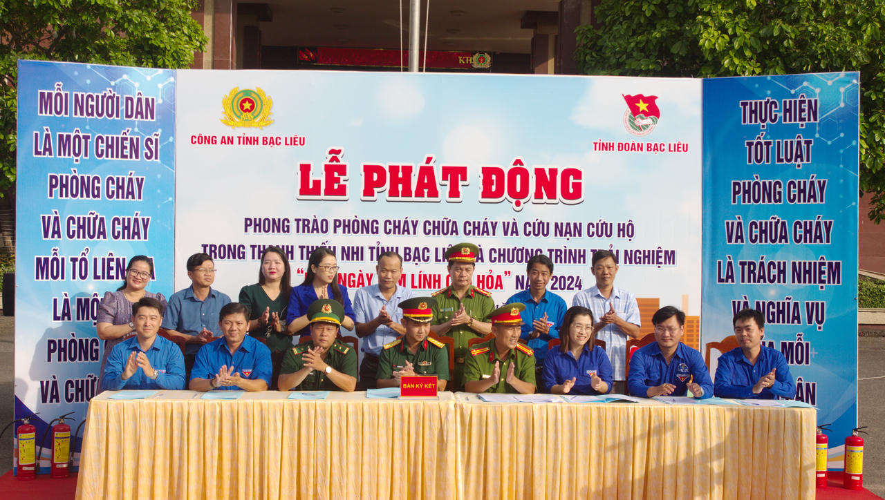 Bạc Liêu phát động phong trào PCCC và CNCH trong thanh thiếu nhi