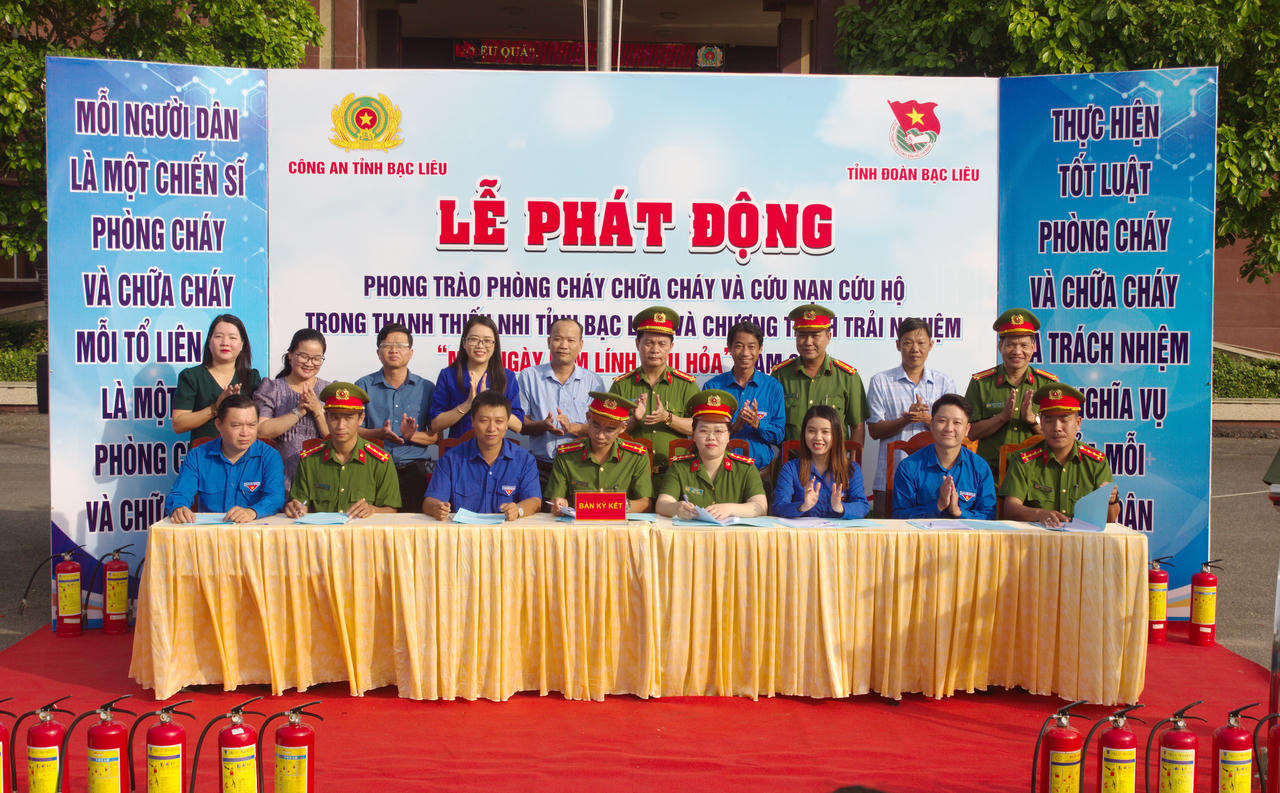 Bạc Liêu phát động phong trào PCCC và CNCH trong thanh thiếu nhi