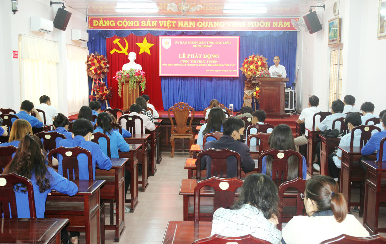 Bạc Liêu: Phát động Cuộc thi trực tuyến “Tìm hiểu pháp luật về phòng, chống tham nhũng, tiêu cực”