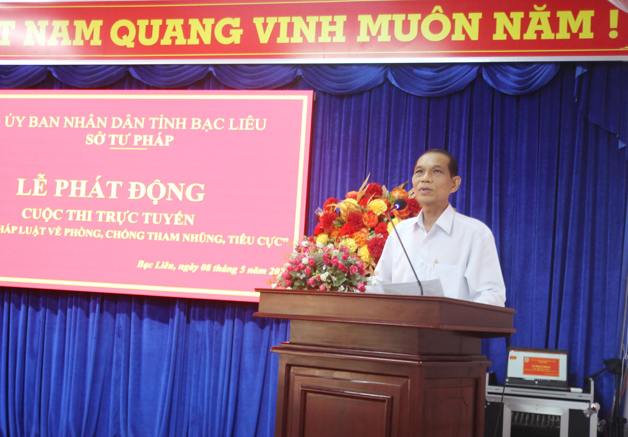 Bạc Liêu: Phát động Cuộc thi trực tuyến “Tìm hiểu pháp luật về phòng, chống tham nhũng, tiêu cực”