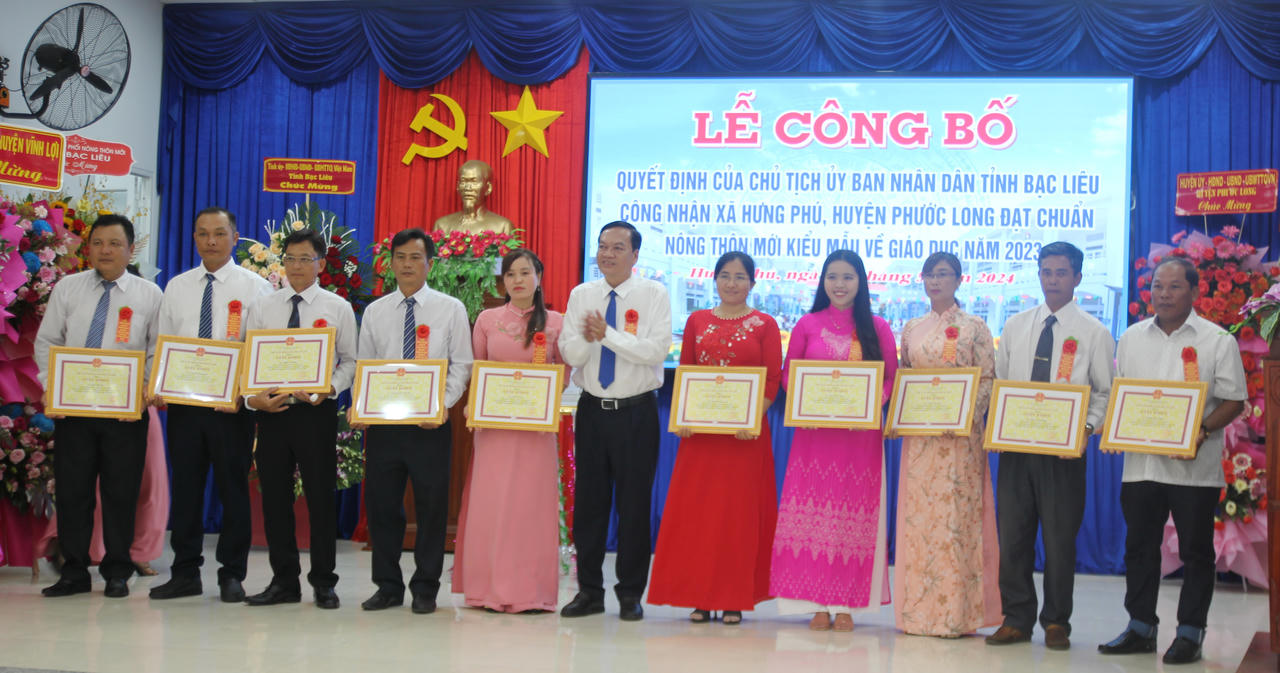 Xã Hưng Phú đạt chuẩn NTM kiểu mẫu về giáo dục