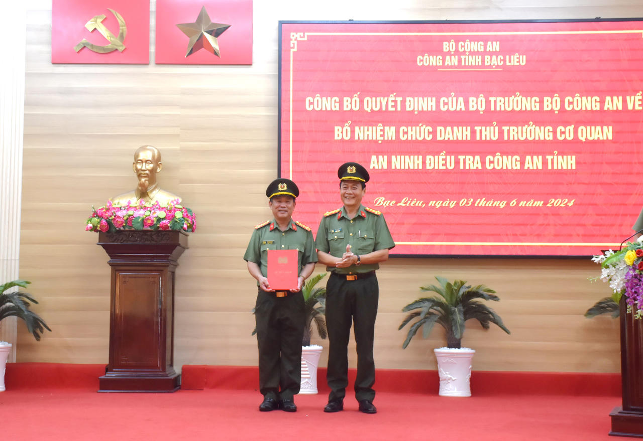 Đại tá Lê Thanh Hùng giữ chức Thủ trưởng Cơ quan An ninh điều tra - Công an tỉnh Bạc Liêu