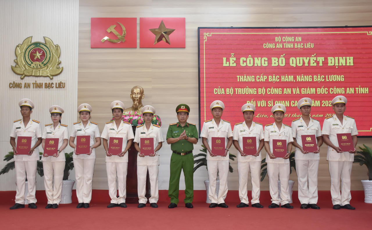 Đại tá Lê Thanh Hùng giữ chức Thủ trưởng Cơ quan An ninh điều tra - Công an tỉnh Bạc Liêu